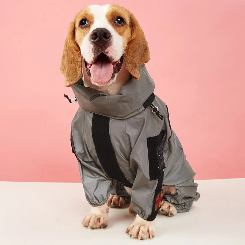 Reflective Pet Dog Raincoat by Anti Spier