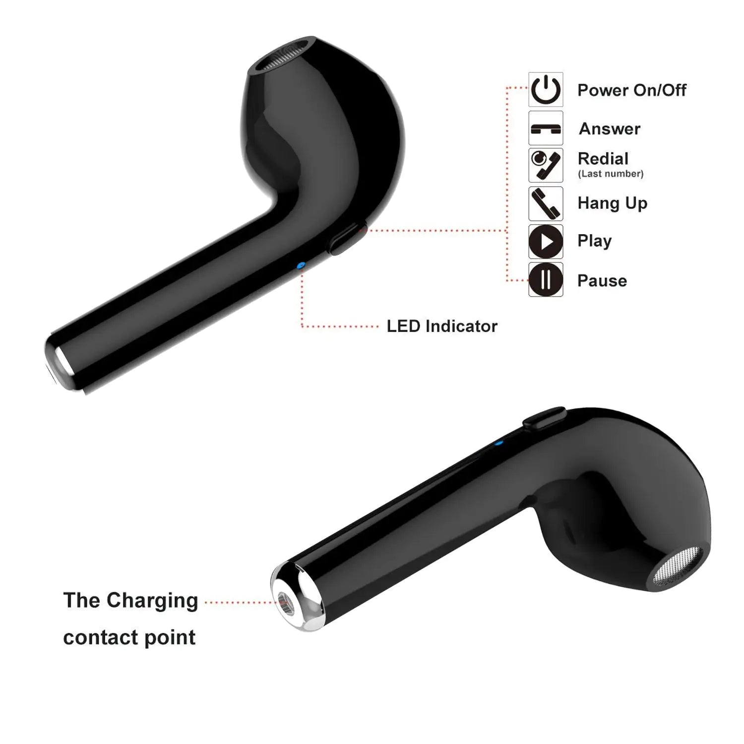 Dual Chamber Wireless Bluetooth Earphones With Charging Box by Anti Spier