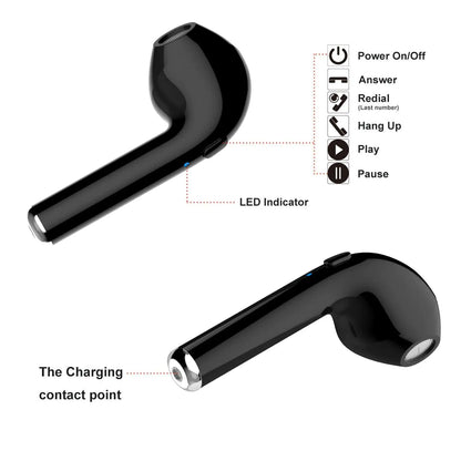 Dual Chamber Wireless Bluetooth Earphones With Charging Box by Anti Spier