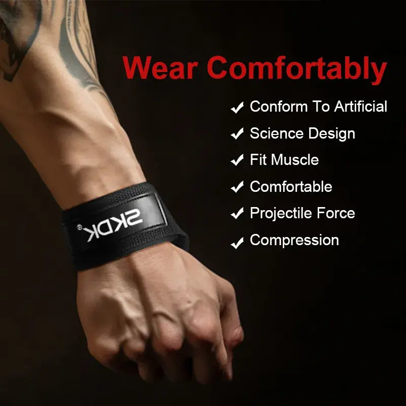 Anti-Slip Silicone Weightlifting Wrist Straps by Anti Spier