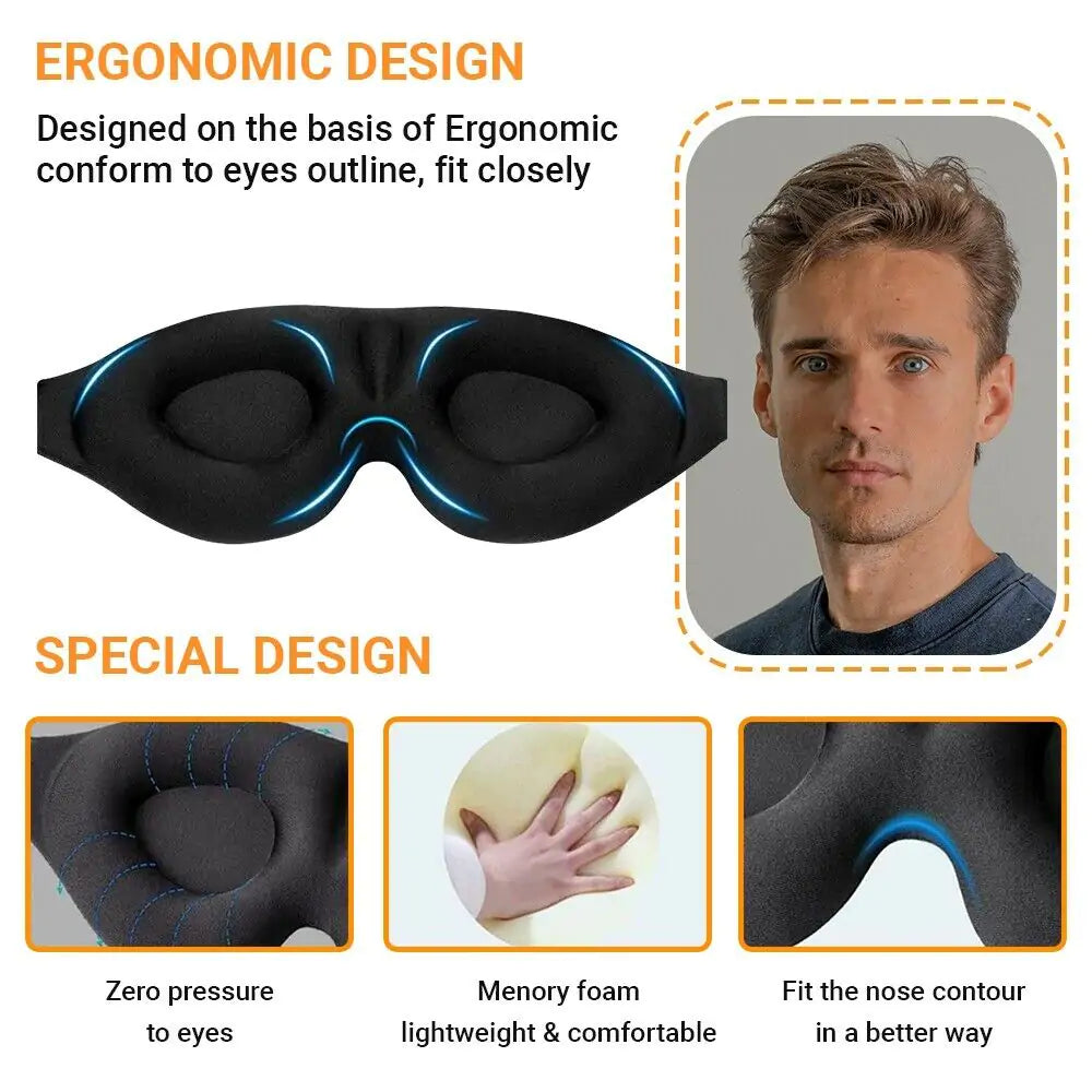 2 Pack Travel 3D Eye Mask by Anti Spier