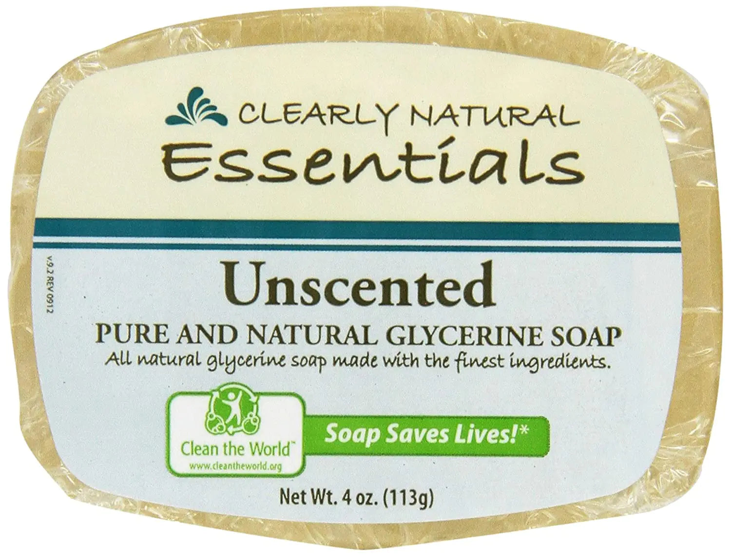 Clearly Natural Glycerin Bar Soap Unscented4 Ounce (Pack of 6) by Anti Spier