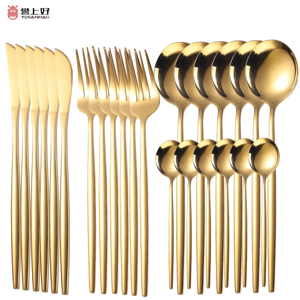 24 Pieces Luxury Cutlery Set by Anti Spier