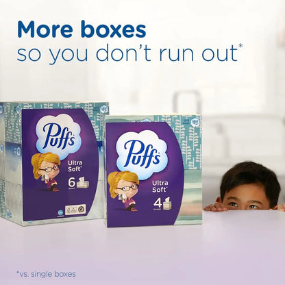 Puffs Ultra Soft Non-Lotion Facial Tissue, 8 Family Boxes, 124 Facial Tissues per Box 124 Count (Pack of 8) by Anti Spier