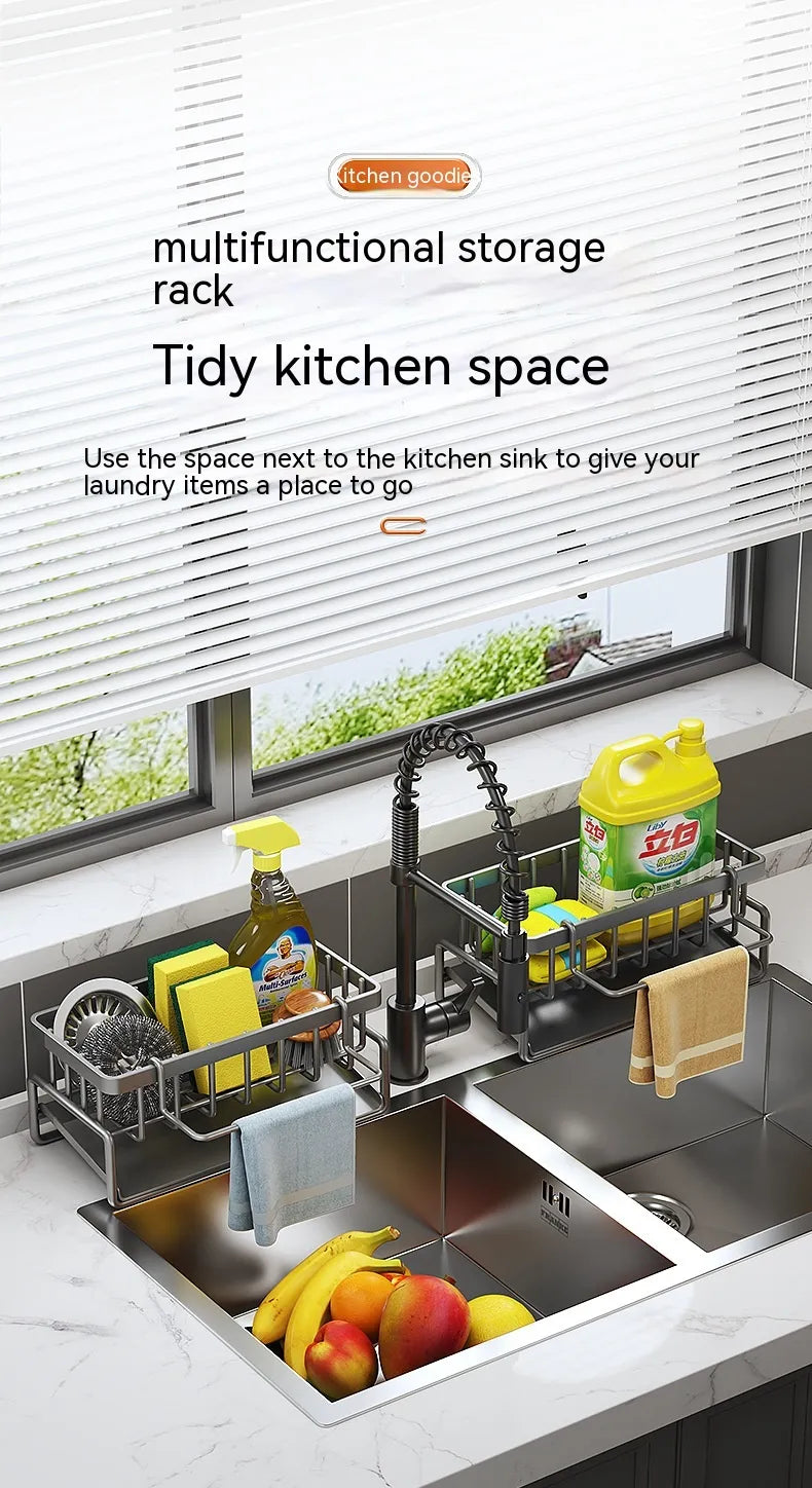 Multi-Functional Kitchen Sink Storage & Drainage Rack by Anti Spier