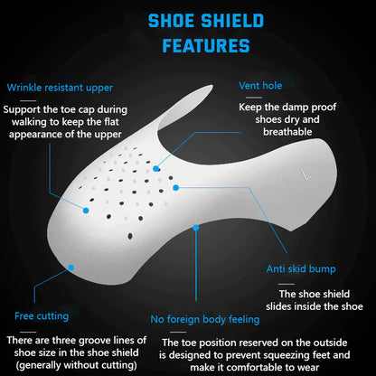 5 Pairs Shoe Protector Anti Crease Force Fields Cover Toe Cap Creasing Decreaser by Anti Spier