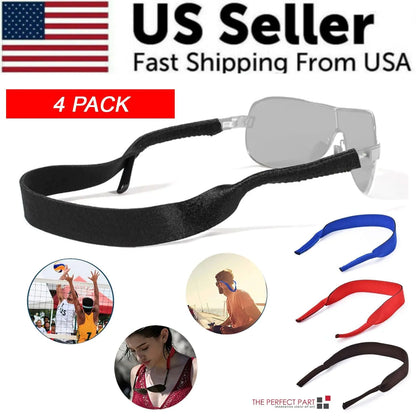 4-Pack Sports Sunglasses Neck Cord Strap Eyeglass Glasses String Lanyard Holder by Anti Spier