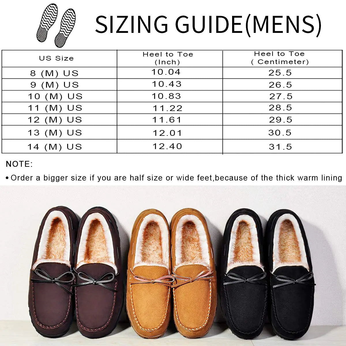 MIXIN Mens Slippers Indoor Outdoor Memory Foam House Shoes Anti-Slip Moccasins Slippers for Men 9 Brown by Anti Spier