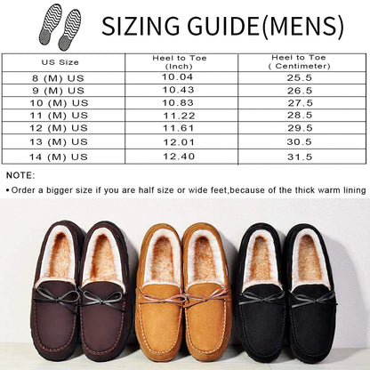 MIXIN Mens Slippers Indoor Outdoor Memory Foam House Shoes Anti-Slip Moccasins Slippers for Men 9 Brown by Anti Spier