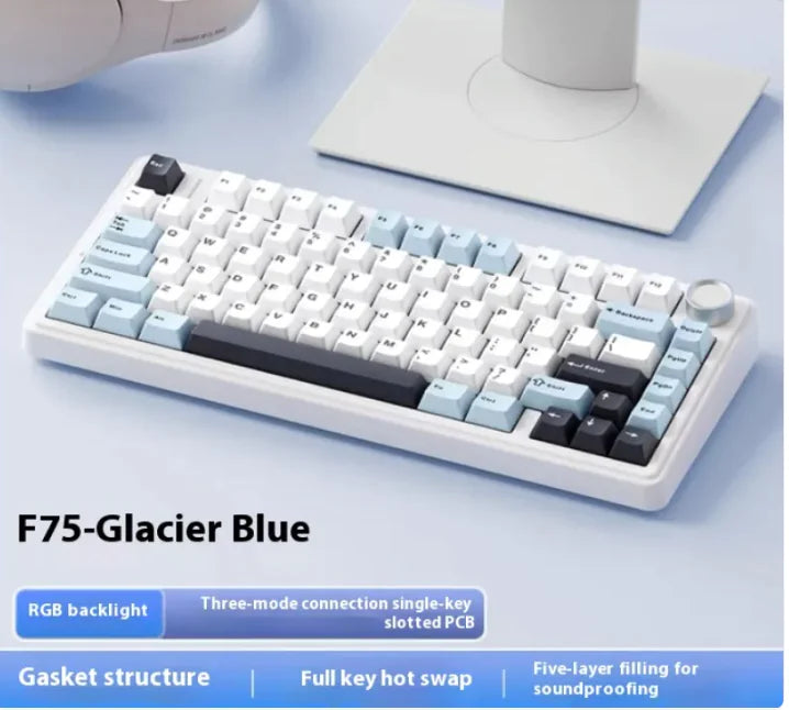 Wireless Three-Mode Bluetooth Mechanical Keyboard by Anti Spier