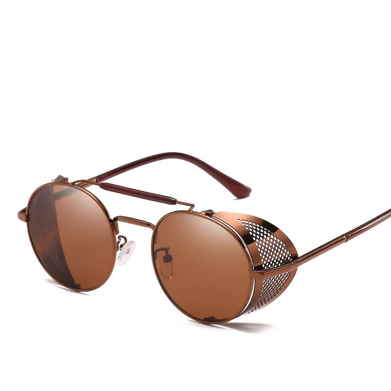 Windshield Round Retro Colored Reflective Sunglasses by Anti Spier