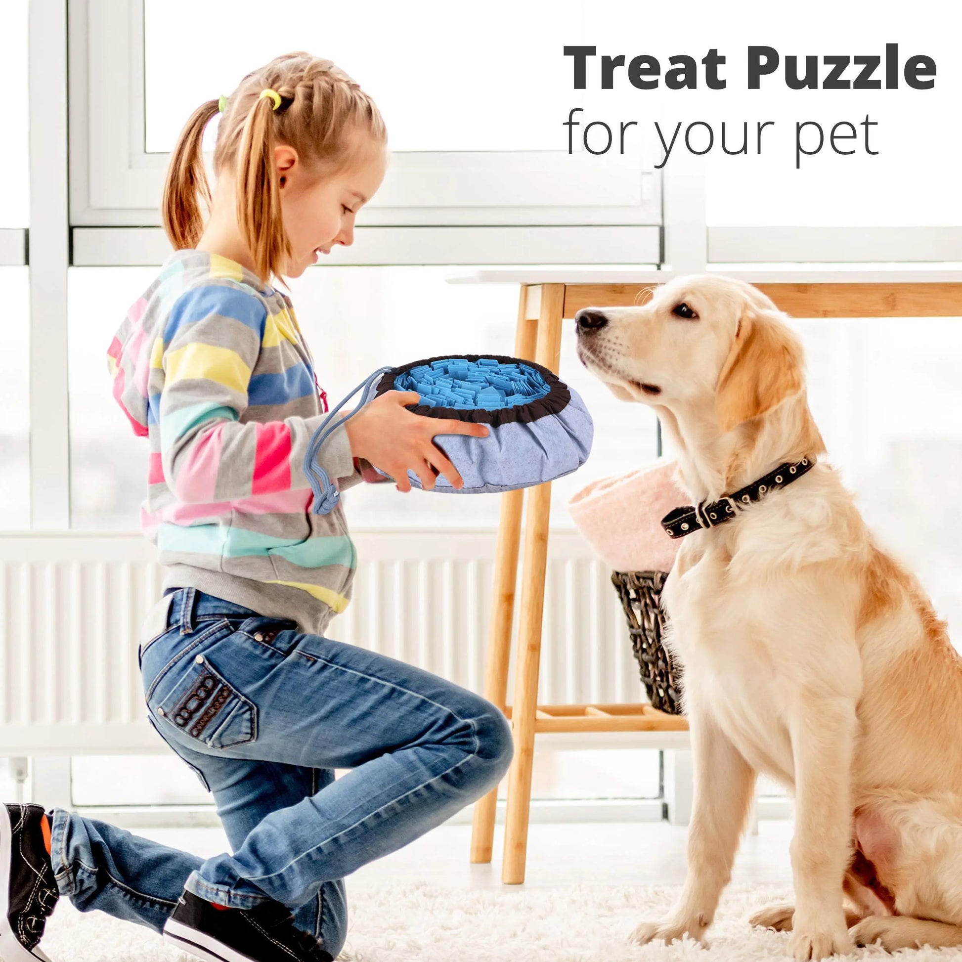 Adjustable Snuffle Foraging Mat Dog Mental Puzzle Interactive Toys Stress Relief by Anti Spier