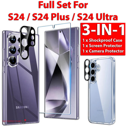 For Samsung Galaxy S24 Ultra Plus Shockproof Case & Screen Protector & Camera US by Anti Spier