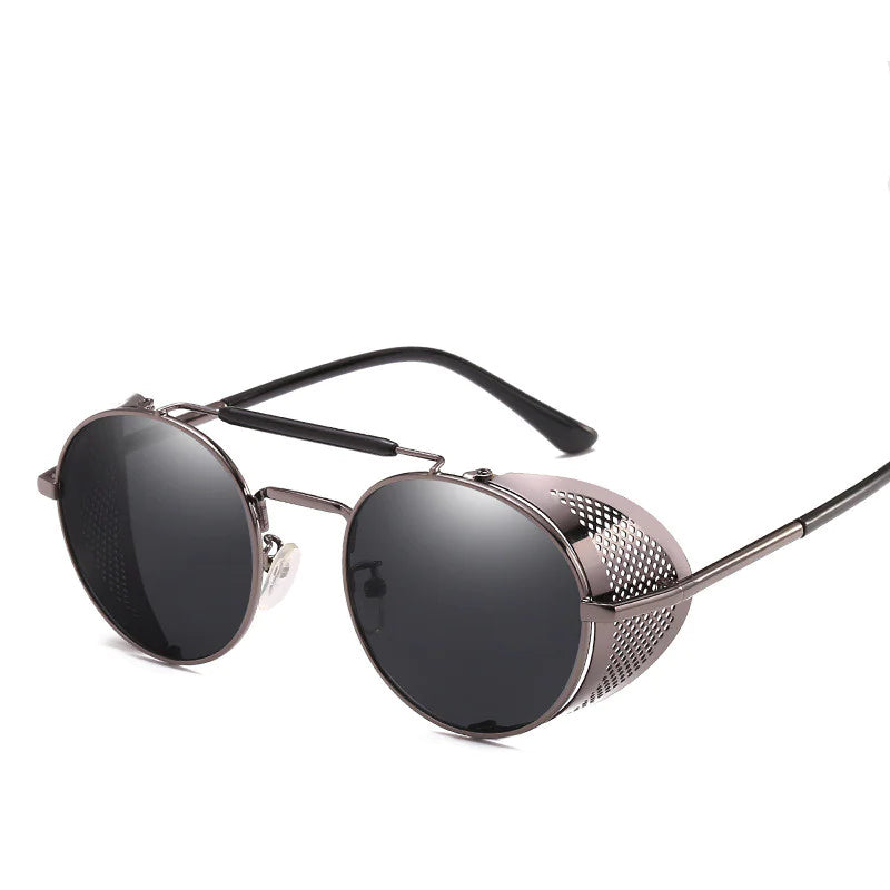 Windshield Round Retro Colored Reflective Sunglasses by Anti Spier