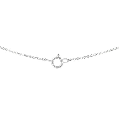 14k White Gold 1/4 Cttw Lab Grown Heart Shape Diamond Solitaire 18" Pendant Necklace (E-F Color, SI1-SI2 Clarity) by Anti Spier
