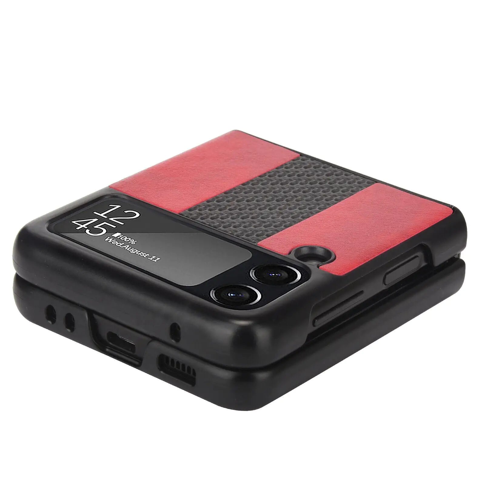 For Samsung Galaxy Z Flip 3 5G Slim Folding Leather Shockproof Phone Case Cover by Anti Spier
