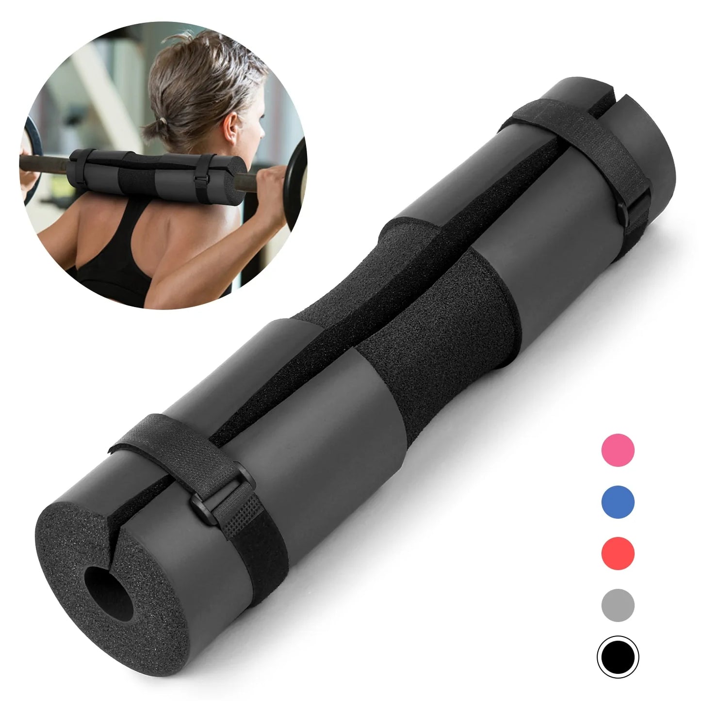 Barbell Squat Pad with Fixing Straps for Weightlifting by Anti Spier