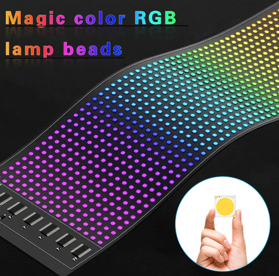 LED RGB Flexible Car Advertising Screen by Anti Spier