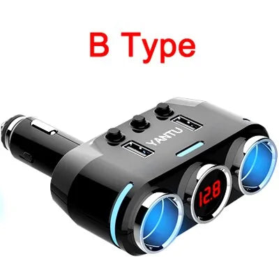 12V-24V Car splitter Cigarette Lighter Socket Plug Dual USB Charger Adapter by Anti Spier