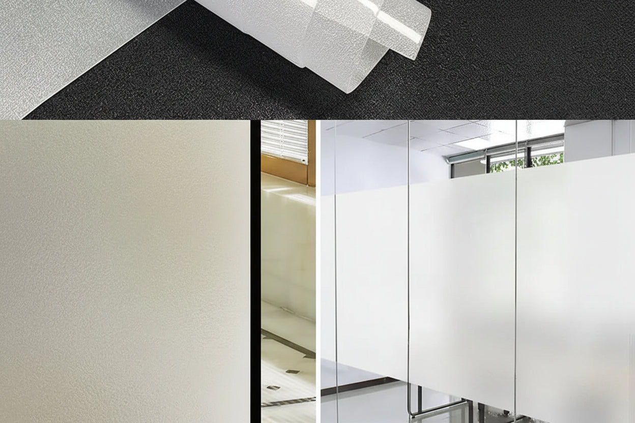 Frosted Glass Privacy Window Film for Offices - Static Cling Light Control by Anti Spier