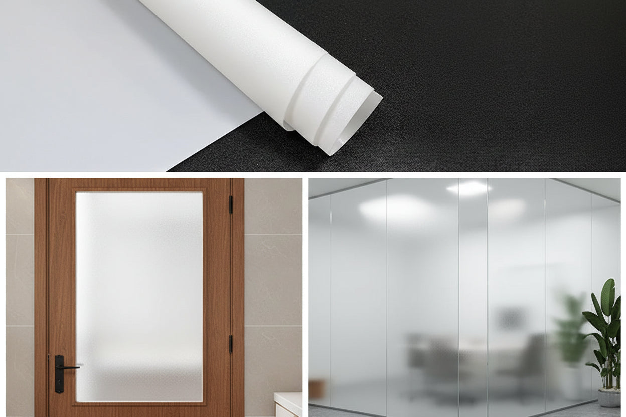 Frosted Glass Privacy Window Film for Offices - Static Cling Light Control by Anti Spier