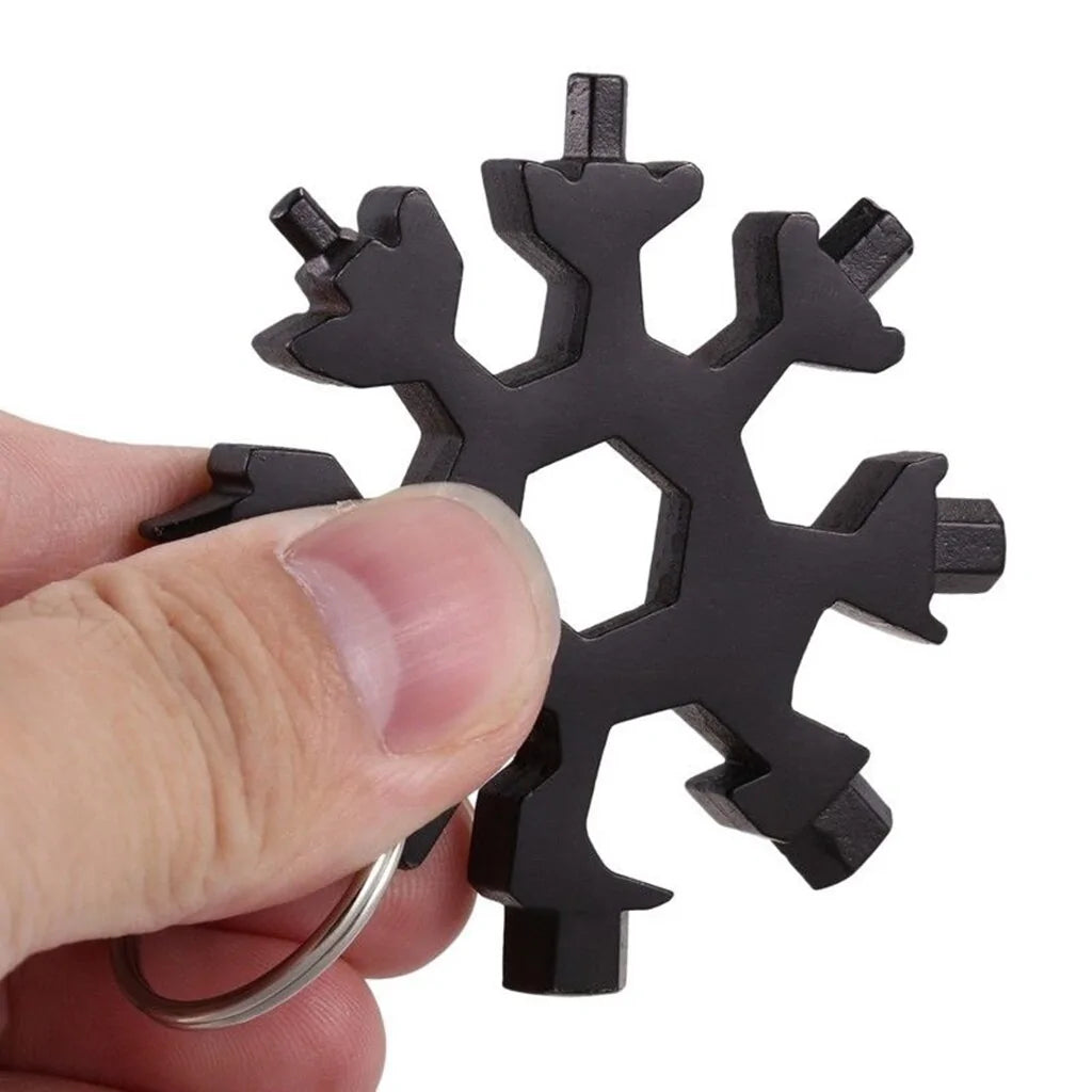 18-in-1 Snowflake Multi-Tool: Outdoor Camping Wrench, Bottle Opener, Screwdriver by Anti Spier