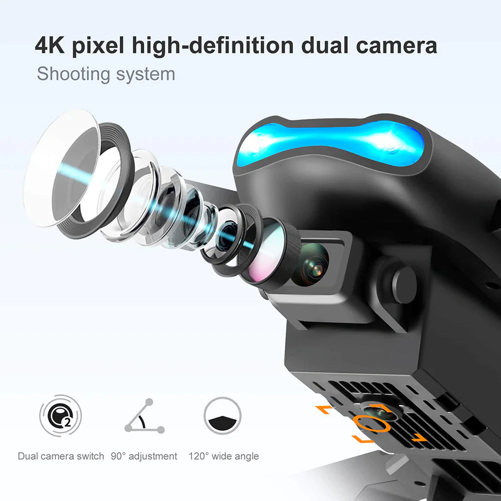 Drones Quadcopter 5G 4K GPS Drone X Pro with HD Dual Camera WiFi FPV Foldable RC by Anti Spier