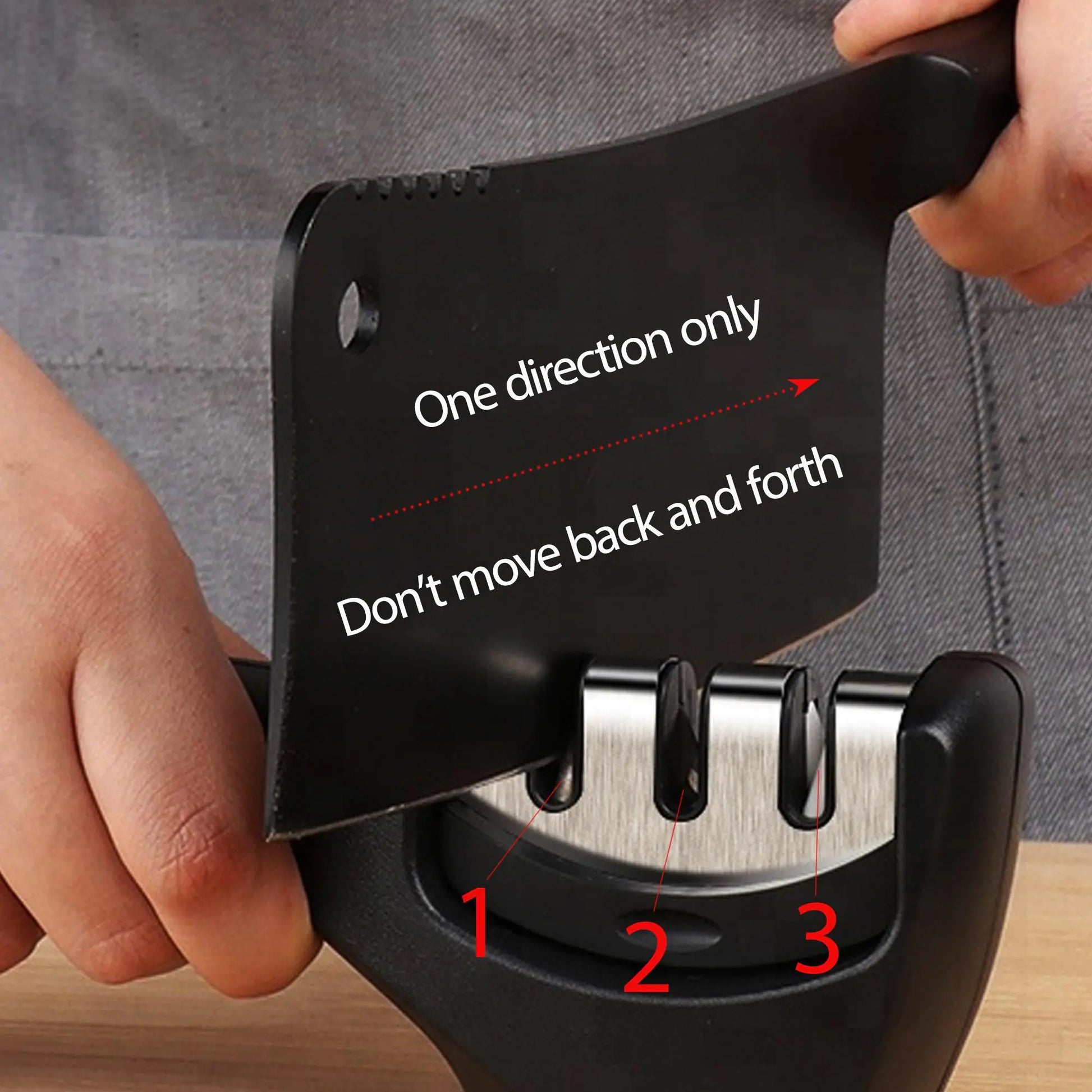 Knife Sharpener Professional Kitchen Blade Sharpening Tool Handheld System by Anti Spier