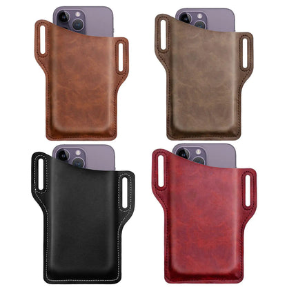 Men Cell Phone Belt Pack Bag Loop Waist Holster Pouch Case Leather Wallet Cover by Anti Spier