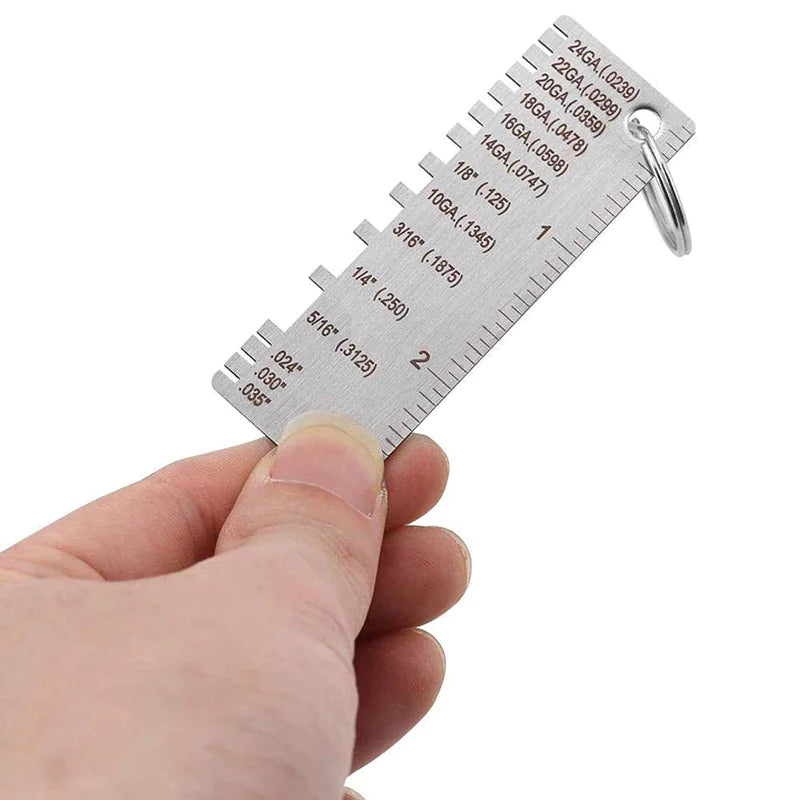 2PCS Thickness Gage Sheet Metal Gauge Measuring Tool Wire Gauge Stainless Steel by Anti Spier