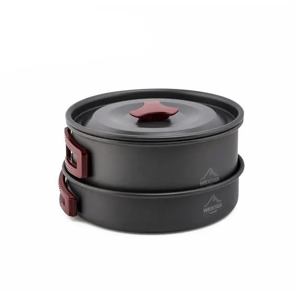 Camping Cookware Set for 2-3 People, Aluminum Alloy by Anti Spier
