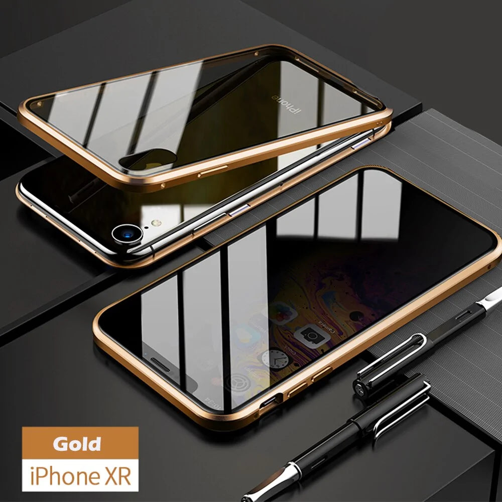 Anti-Peep Magnetic Metal Phone Case For iPhone by Anti Spier