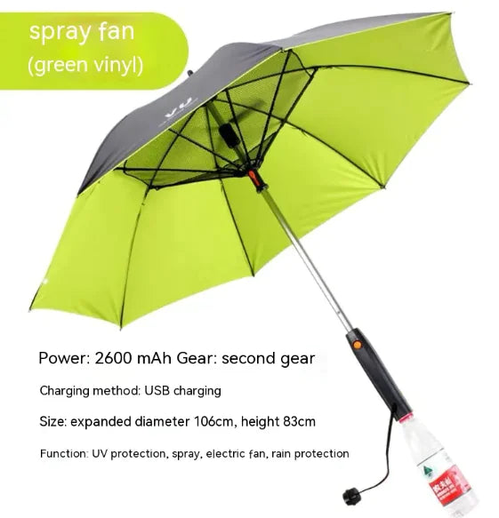 Cooling Spray Sun Umbrella With Fan And Sprinkler by Anti Spier
