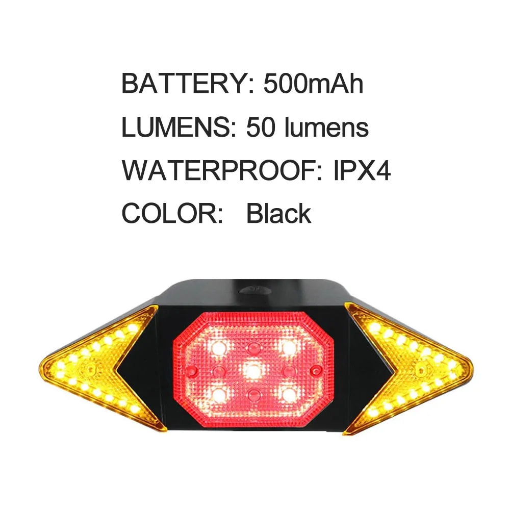 Smart Auto Brake Sensing Light Bicycle Wireless Turn Light by Anti Spier
