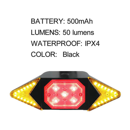 Smart Auto Brake Sensing Light Bicycle Wireless Turn Light by Anti Spier