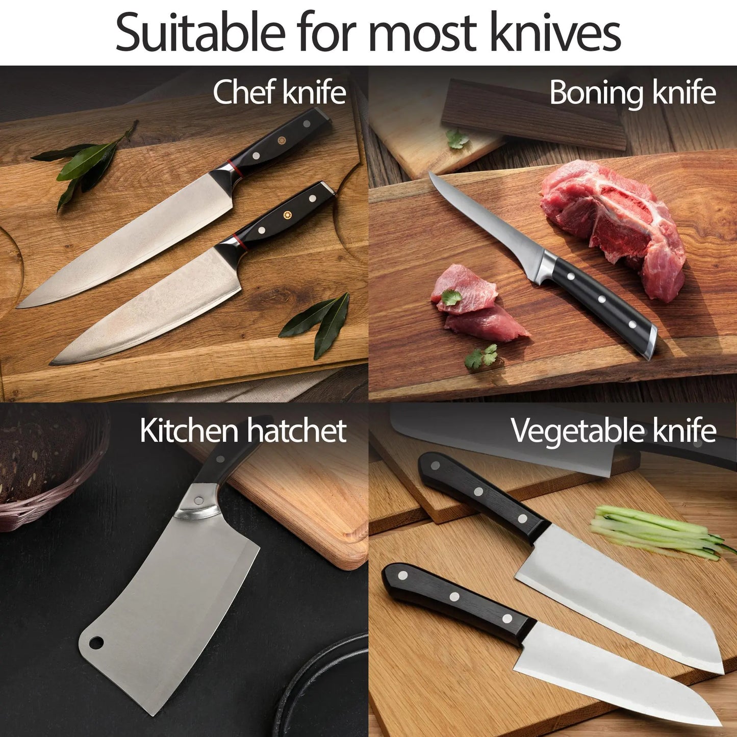 Knife Sharpener Professional Kitchen Blade Sharpening Tool Handheld System by Anti Spier
