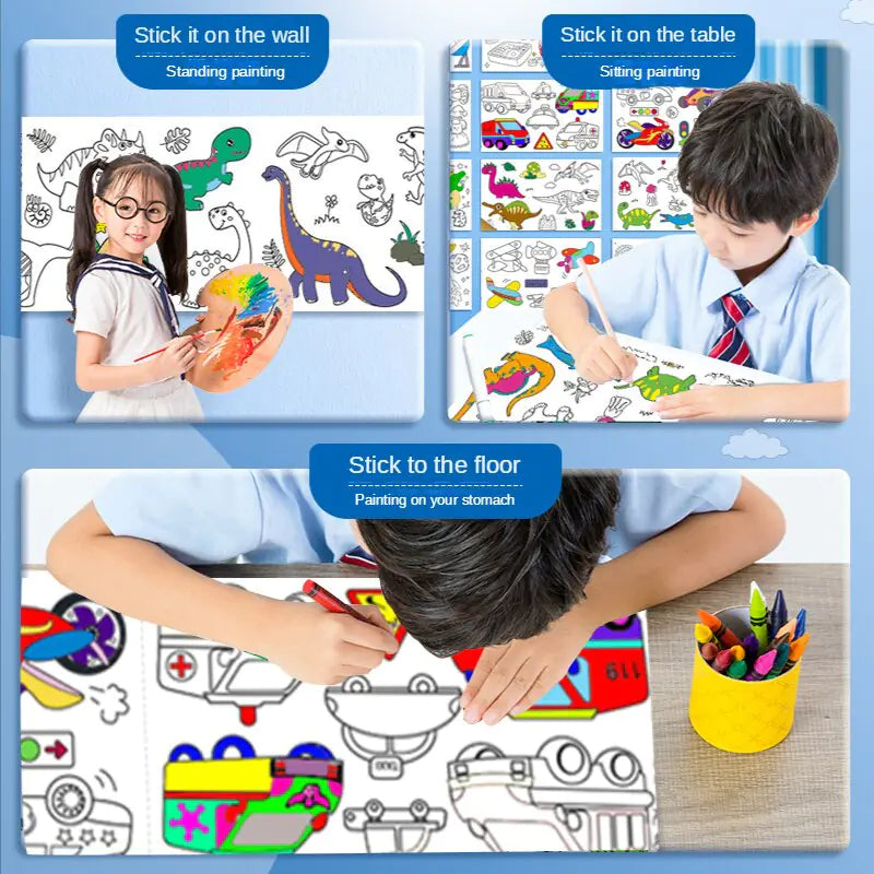 Coloring Paper Roll Graffiti Scroll Puzzle Toy by Anti Spier