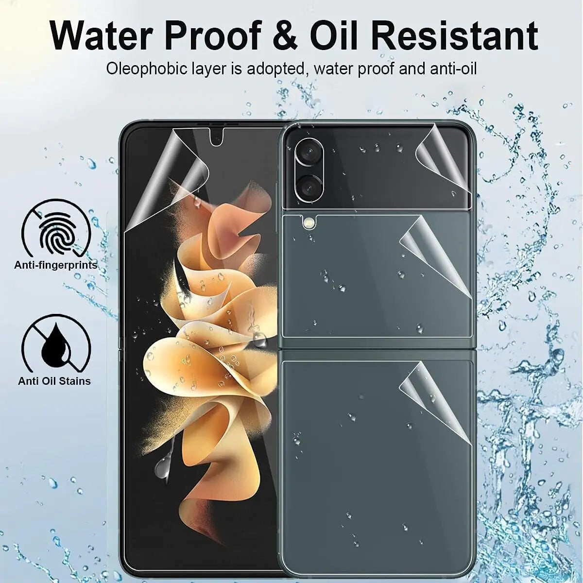 For Samsung Galaxy Z Flip 3 5G Soft Hydrogel Screen Protector Film/HD Lens Cover by Anti Spier