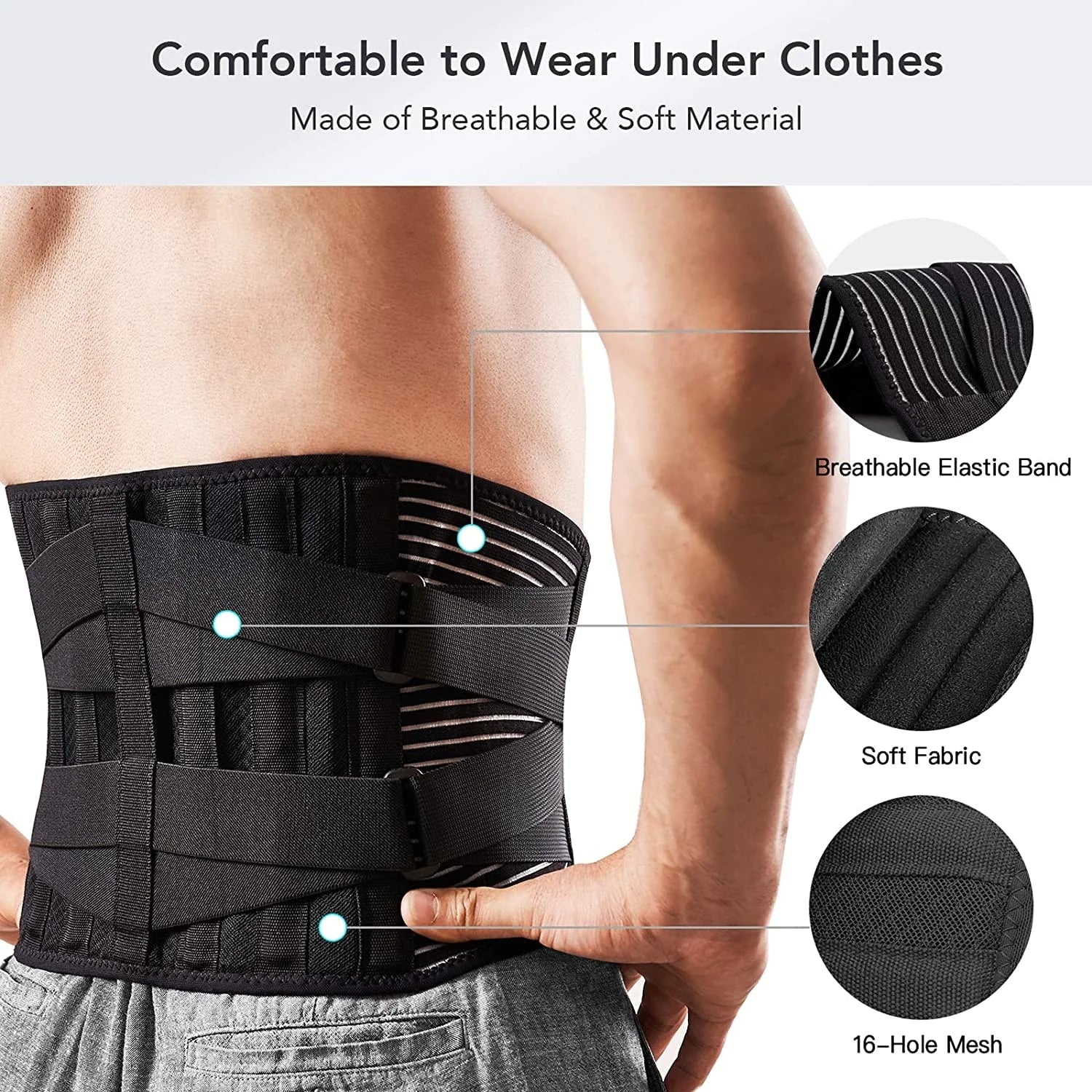 Adjustable Lower Back Brace Lumbar Support Waist Belt For Men Women Pain Relief by Anti Spier