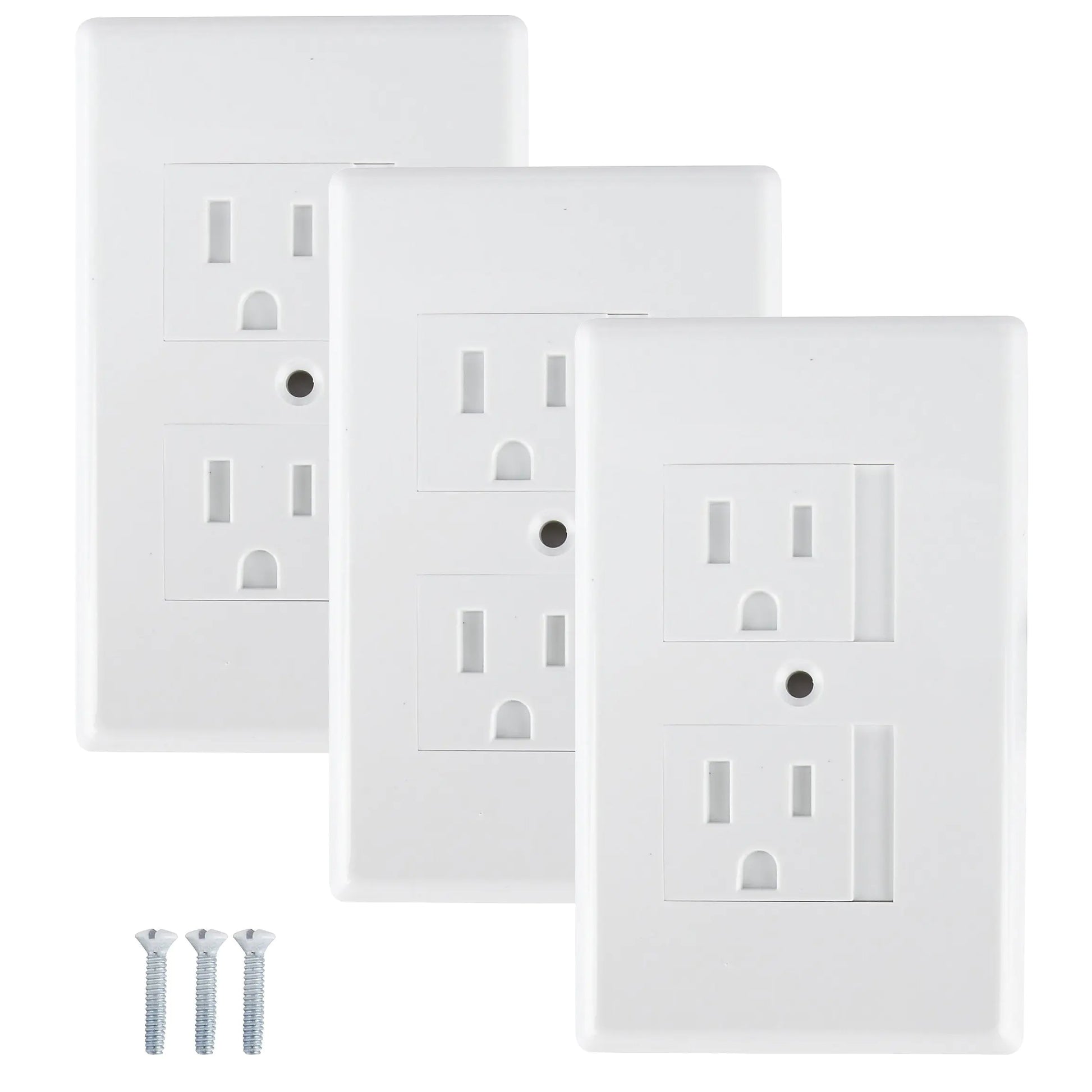 Mommys Helper Safe Plate Electrical Outlet Covers Standard White 3 Pack by Anti Spier