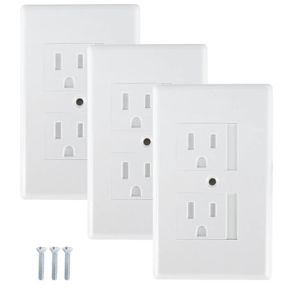 Mommys Helper Safe Plate Electrical Outlet Covers Standard White 3 Pack by Anti Spier