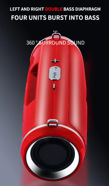 Bluetooth 5.1 Speaker Wireless Waterproof Outdoor Stereo LOUD Bass USB/TF Strap by Anti Spier