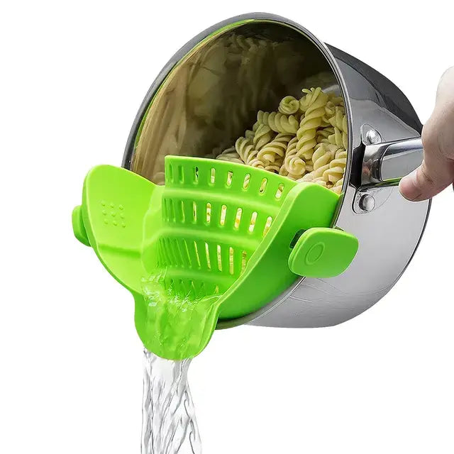 Multi-Functional Silicone Clip-On Strainer by Anti Spier
