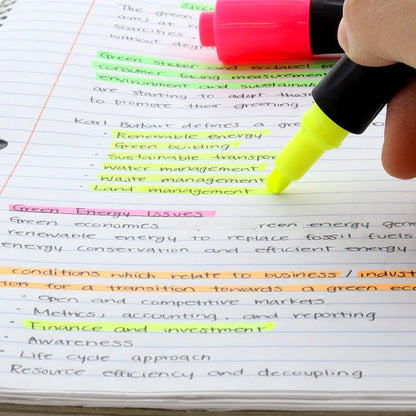 Yellow Fluorescent Highlighters with Cushion Grip (3/Pack) by Anti Spier