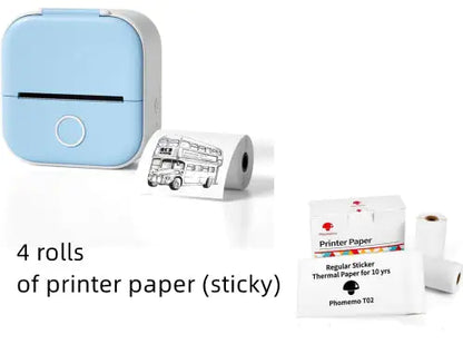 Portable Mini Thermal Label Printer Home Photo Printer Student Wrong Question Printer Bluetooth Mini Label Printer Price Tag by Anti Spier
