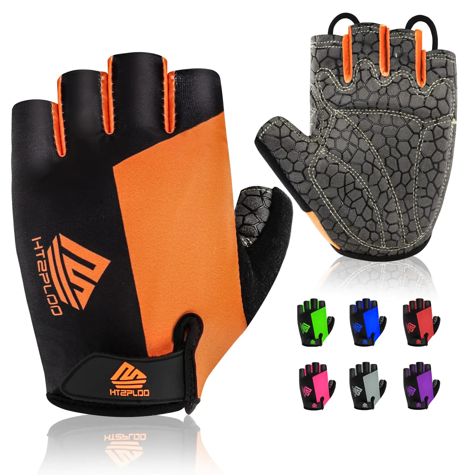 Bike Gloves Cycling Gloves Biking Gloves Bicycle Gloves for Men Women with Anti-Slip Shock-Absorbing Pad,Light Weight Half Finger Gloves for Cycling Workout Training Outdoor Black&gray X-Large by Anti Spier