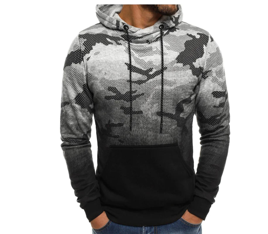 Camo Hoodie Sweatshirt with Hood by Anti Spier
