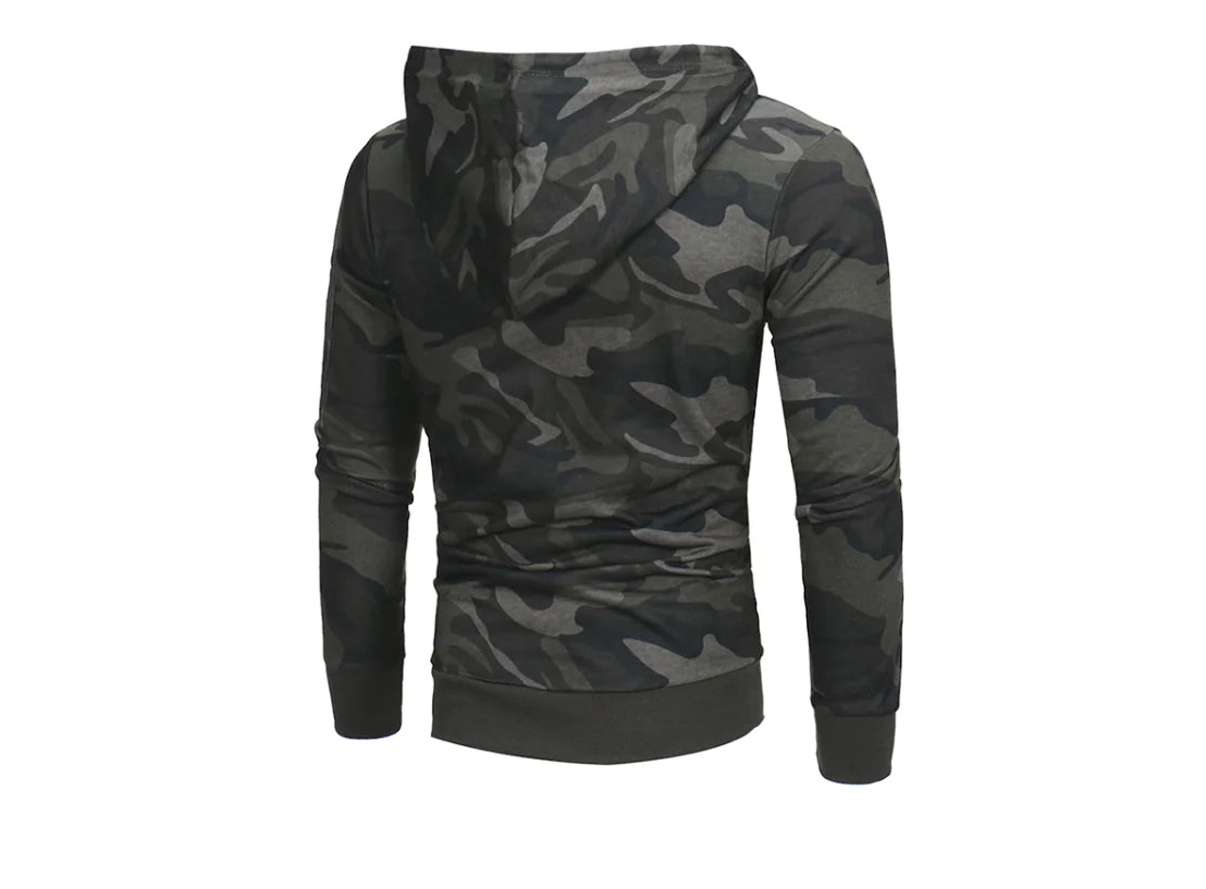 Camo Hoodie Sweatshirt with Hood by Anti Spier