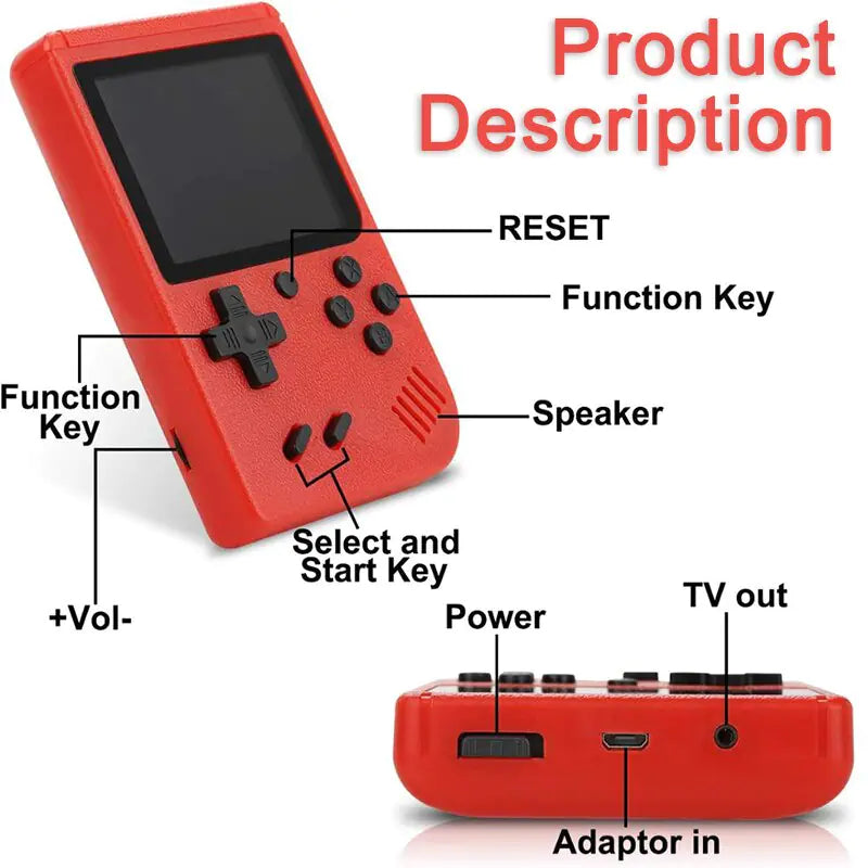 Handheld Game Console Built-In 800 Classic Games by Anti Spier