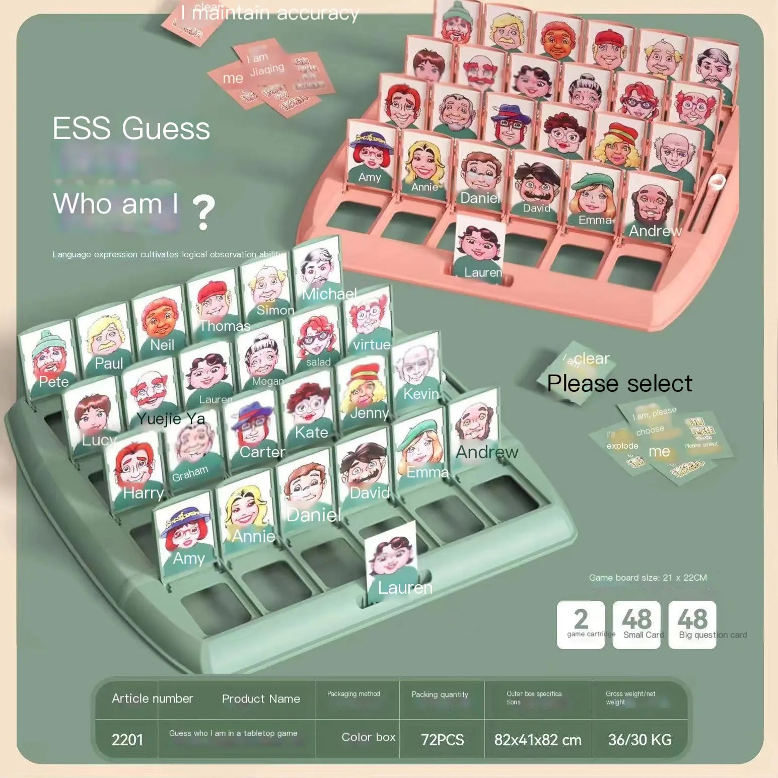 Guess Who? Logic Card Game by Anti Spier